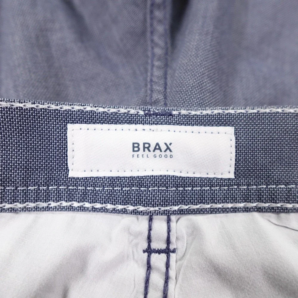 Brax Pants Mens 33x34 Gray Cooper Fancy Regular Fit Straight Leg Actual(31x27.5)